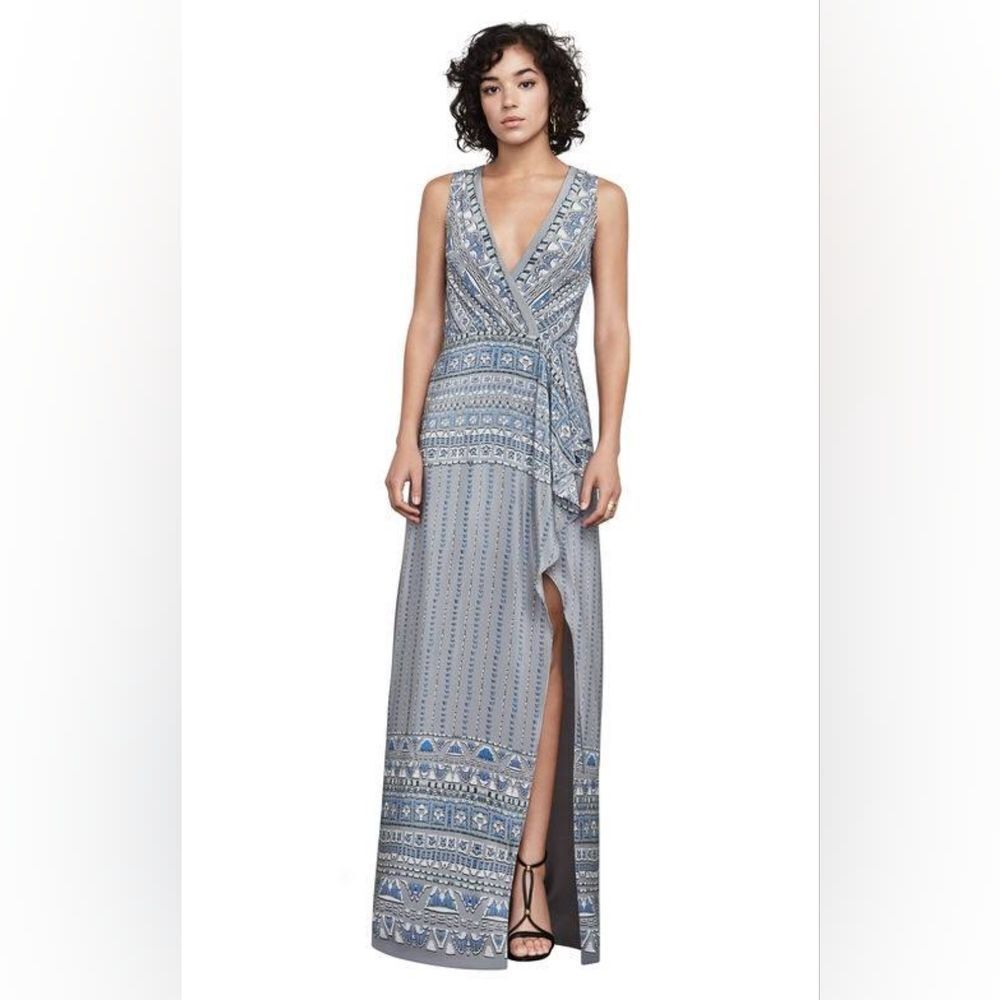 BCBG MaxAzria Koko Faux Wrap Maxi Dress Size 2
